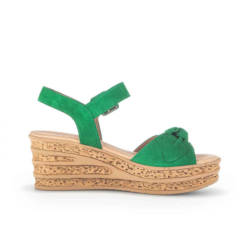 NEW GABOR women’s 24.653.19 wedge heel sandal in green
